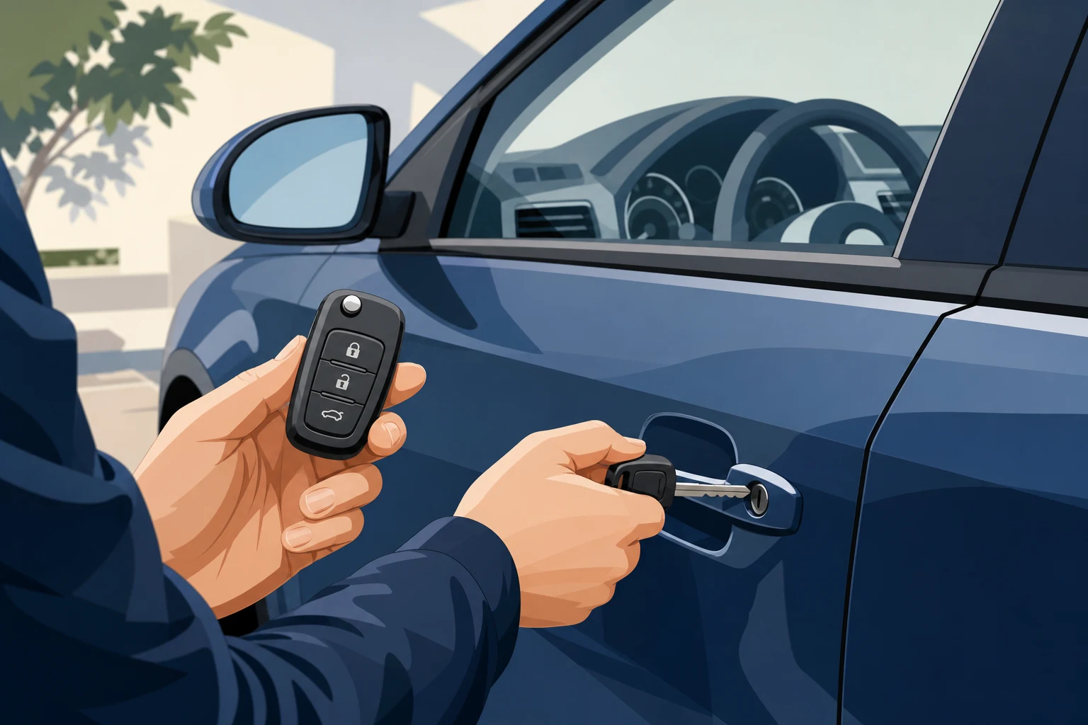 Automobilio savininkas po rakto pagaminimo tikrina rakto ir automobilio užrakto funkcijas.